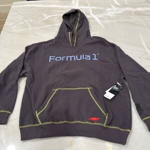 Formula 1 Mens Extra Small XS Hoodie Gray Sweatshirt F1 Racing 2023 Spellout NWT